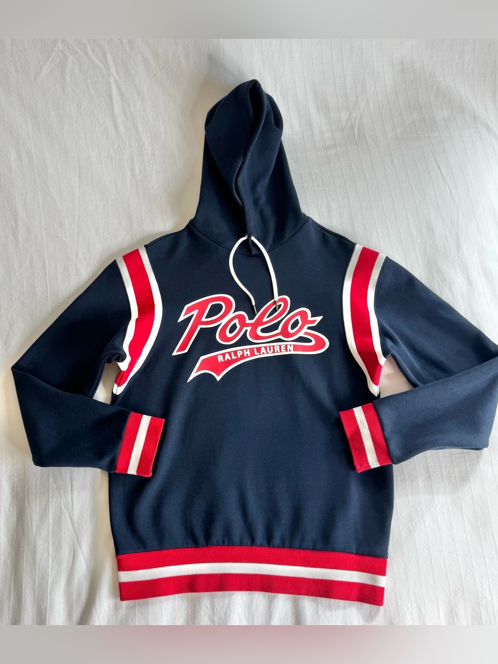 Polo by Ralph Lauren Navy Hoodie with Red and White Accents